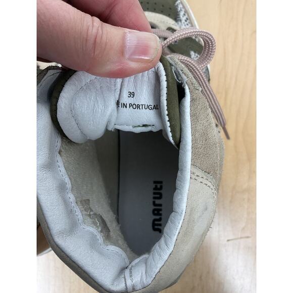 Maruti Mona Leather and Pony Hi Top Trainers in Pink/Olive Size EU 39 - Picture 7 of 8